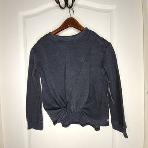 Girl's Size Small Zella Black Farrah Twist Top Long Sleeve